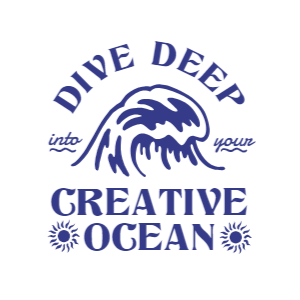 Creative ocean wave editable t-shirt template