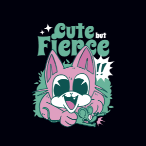 Cute cat editable t-shirt template