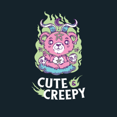Evil teddy bear editable t-shirt template
