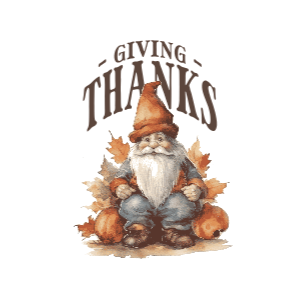 Thanksgiving gnome editable t-shirt template