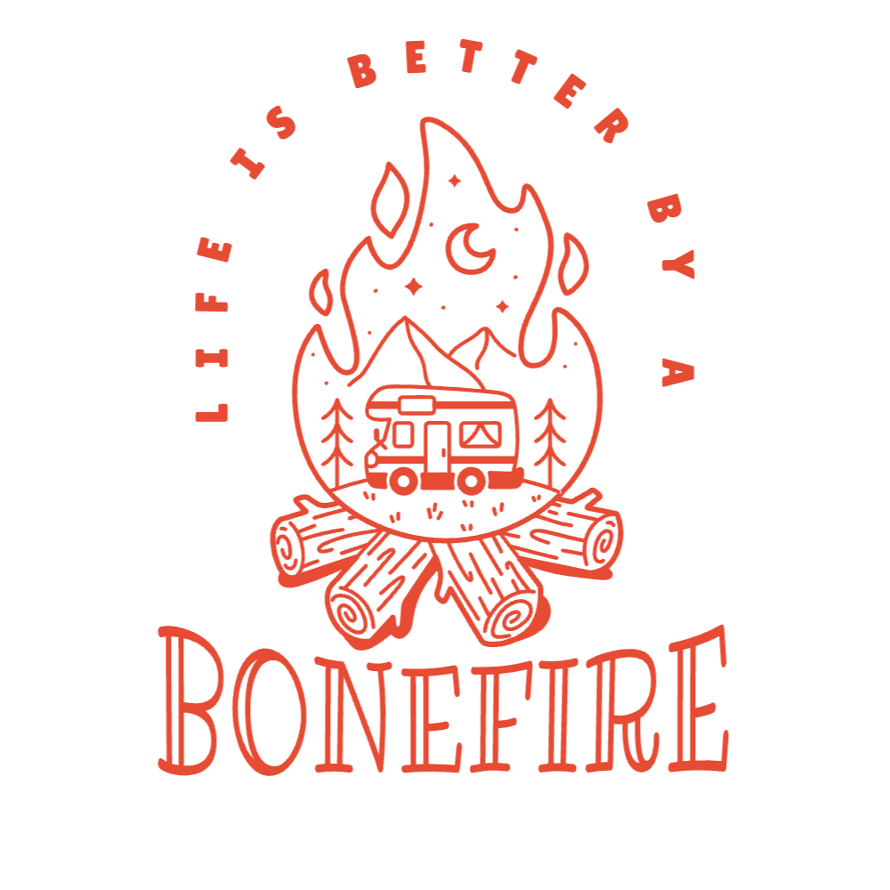 Bonfire life editable t-shirt design template
