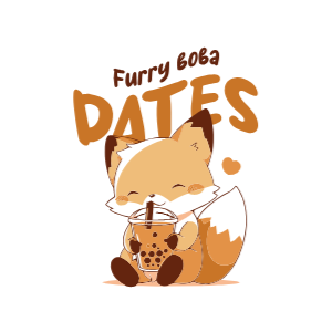 Boba tea fox editable t-shirt template