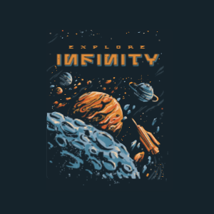 Infinity space editable t-shirt template