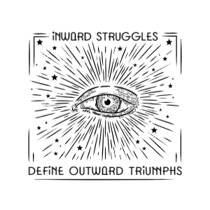 Inward struggles eye editable t-shirt template
