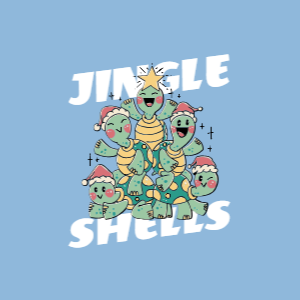 Jingle Shells Turtle T-shirt Design Template | Create Merch Online