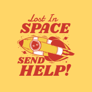 Lost in space editable t-shirt template