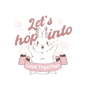 Cute rabbit editable t-shirt design template