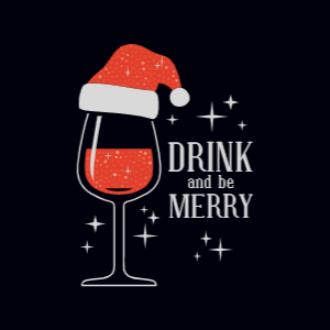 Drink And Be Merry T-shirt Design Template | Create Online