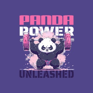 Panda weightlifting editable t-shirt template