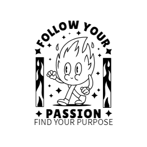 Follow your passion editable t-shirt template