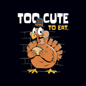 Cute turkey editable t-shirt template