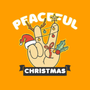 Peaceful Christmas editable t-shirt template