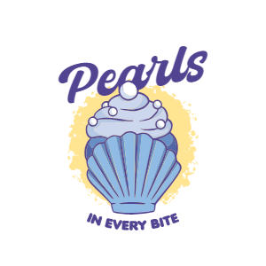 Pearls cupcake editable t-shirt template
