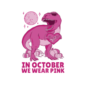 Pink dinosaur editable t-shirt template