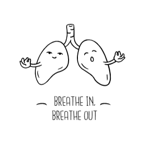 Lungs breathing editable t-shirt template