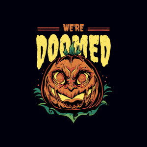 Pumpkin monster editable t-shirt design template