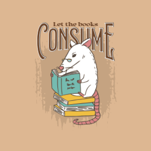 Rat reading editable t-shirt template