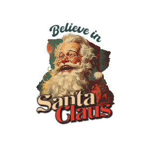 Vintage Santa editable t-shirt template