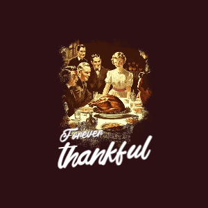 Thanksgiving dinner editable t-shirt template