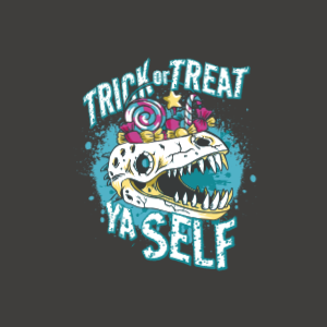 Animal skull with candy editable t-shirt design template