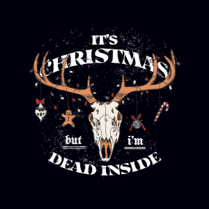 Christmas Deer Skull editable t-shirt template | Create Merch