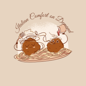 Italian spagetti editable t-shirt template