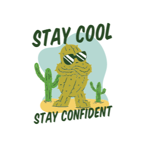 Stay cool editable t-shirt template