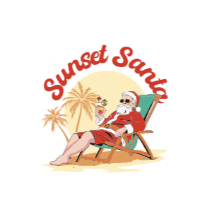 Sunset Santa editable t-shirt template