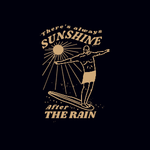 Sunshine after rain editable t-shirt template