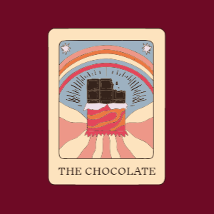 Chocolate tarot card editable t-shirt design template