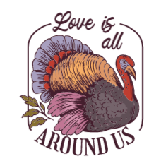 Vintage turkey editable t-shirt template