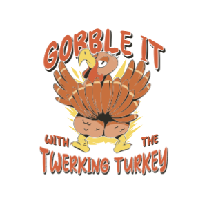 Twerking turkey editable t-shirt template