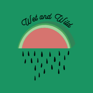 Watermelon rain editable t-shirt template