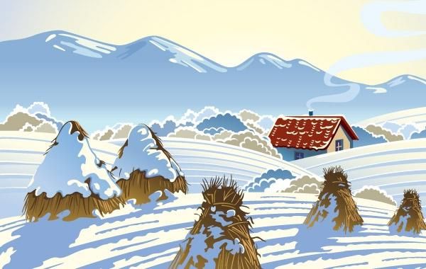 Ilustração do dia de neve Ilustração do dia de neve