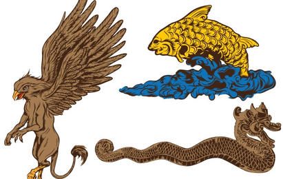 Folklore Animal Legend Vektorserie