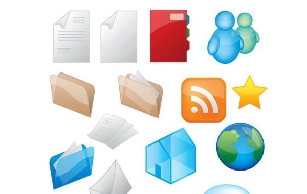 Brillantes iconos de iconos vectoriales de estilo Brillantes iconos de iconos vectoriales de estilo