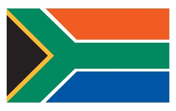 Ilustração da bandeira da África do Sul