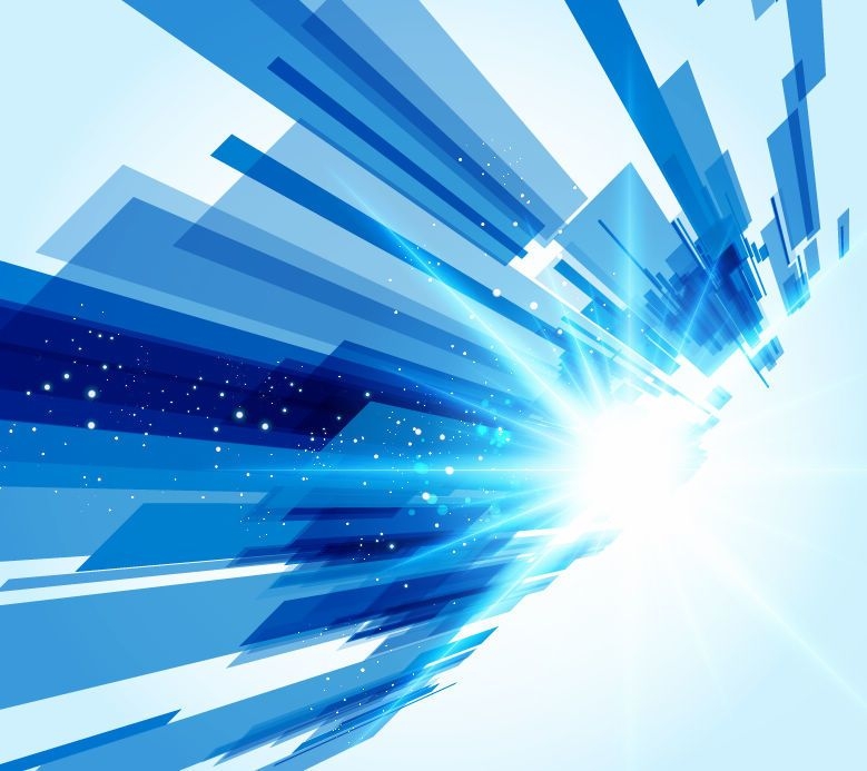 Blue Tech Abstract Shiny Background - Vector download