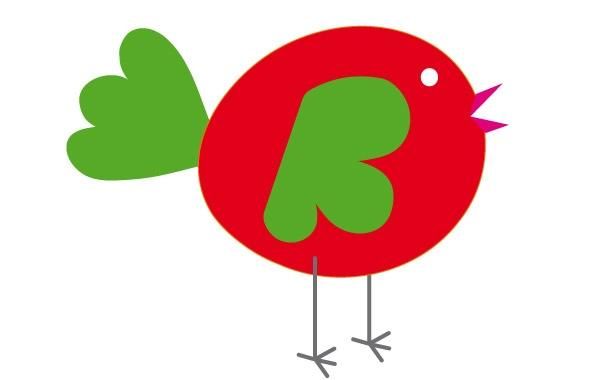 Rot gezeichnetes Huhn Rot gezeichnetes Huhn