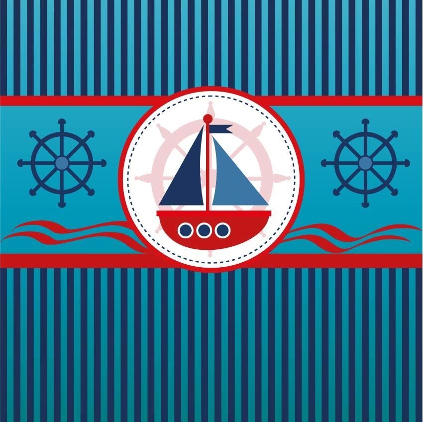 Fondo de líneas azules de velero
