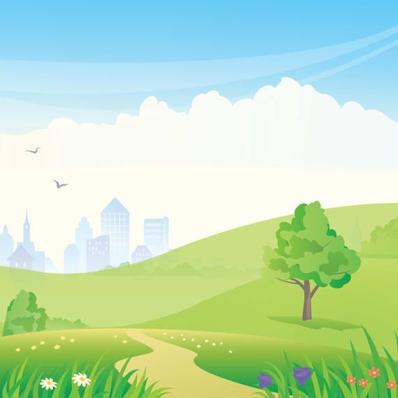 Alto rascacielos subida con el césped verde - Descargar vector