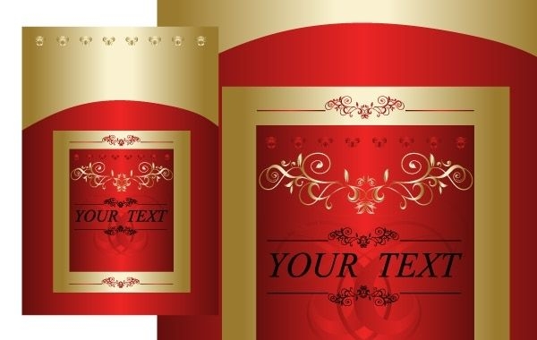 Rot und Gold Free Vector Cover Design