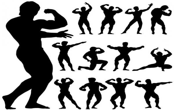 Body Building Silhouettes Body Building Silhouettes