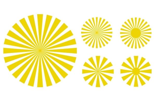 Raios de sol: vetores SVG - Baixar Vector