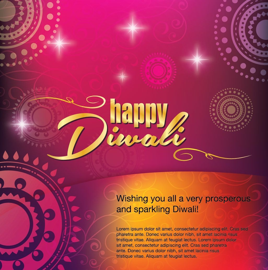 Decoración de tarjeta de felicitación feliz Diwali