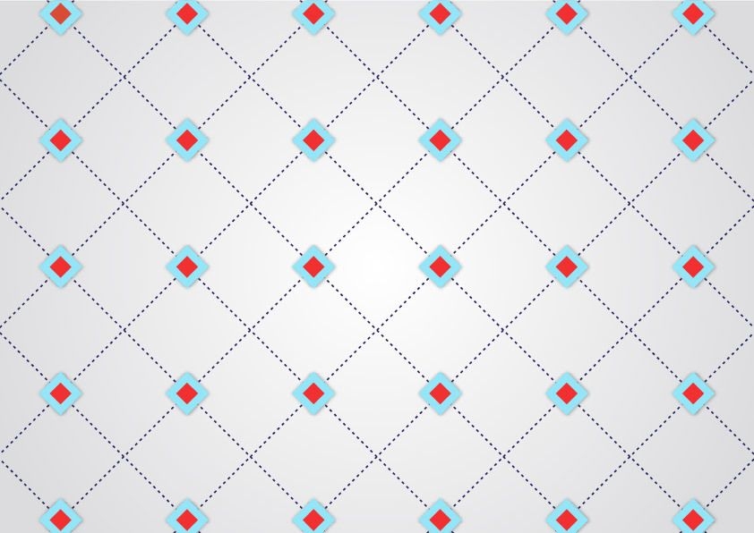 Geometrisches Kreuzungsmuster der abstrakten gepunkteten Linie