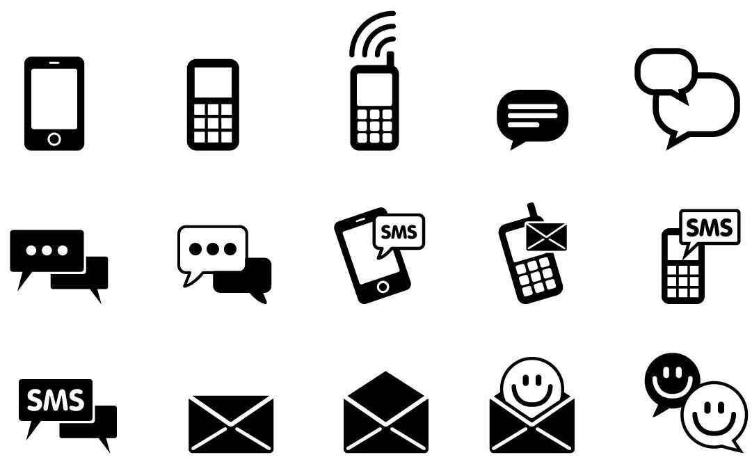 Paquete de iconos IMS y SMS simplista