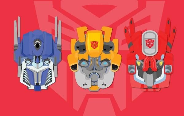 Transformers Heads Icons Set Transformers Heads Icons Set