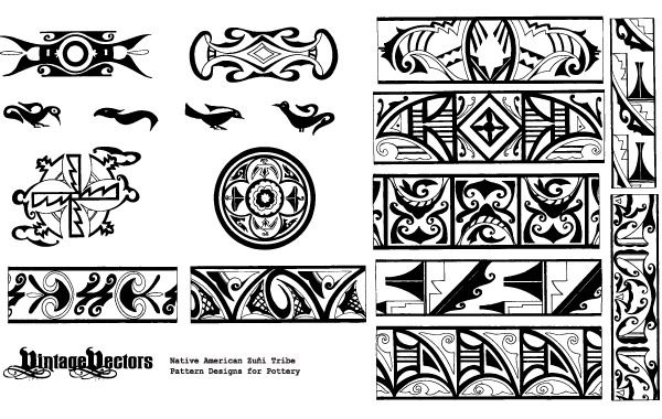Patrones de cerámica nativos americanos