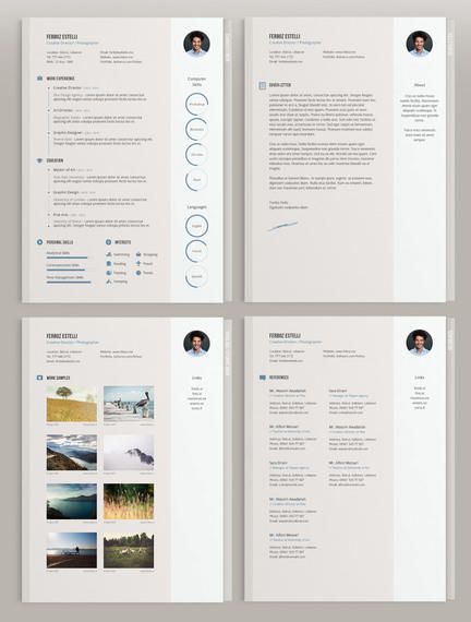 Plantilla de CV de estilo clásico elegante 4 páginas Plantilla de CV de estilo clásico elegante 4 páginas